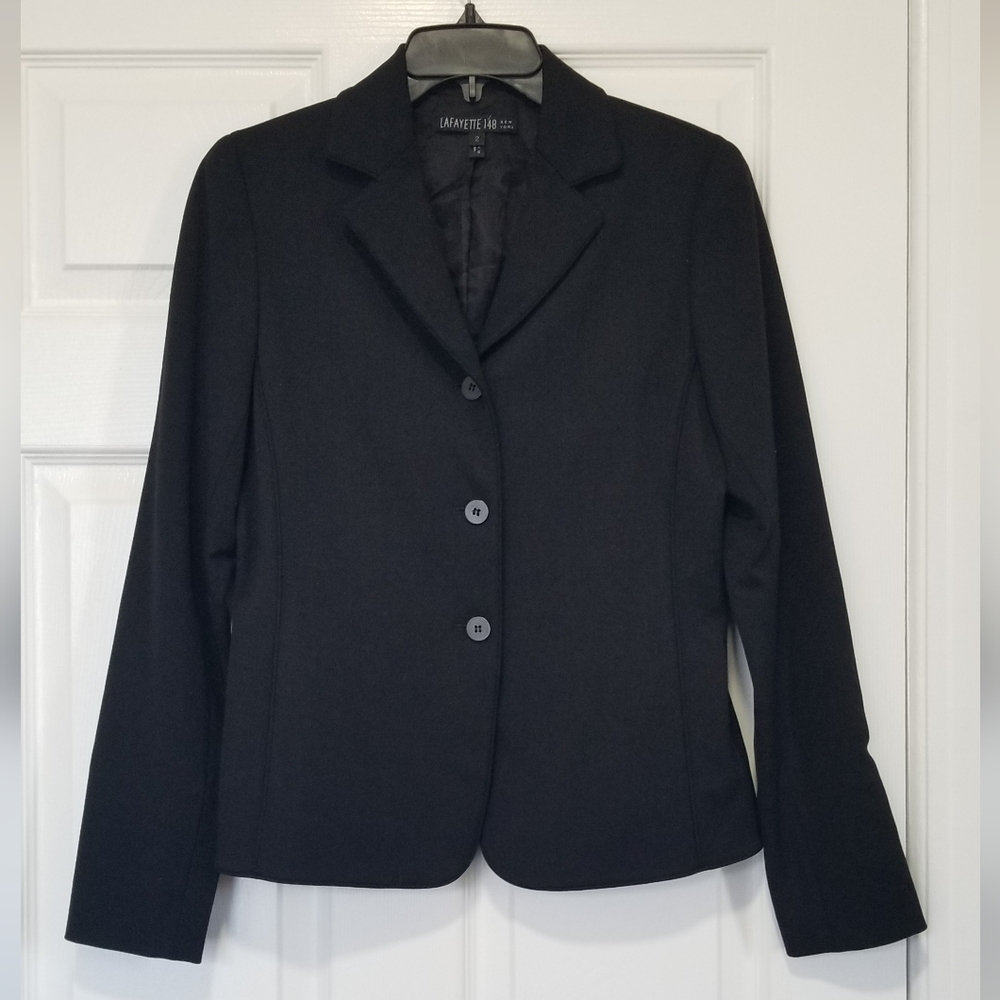 Lafayette 148 New York Wool Blend Blazer - Picture 8 of 12